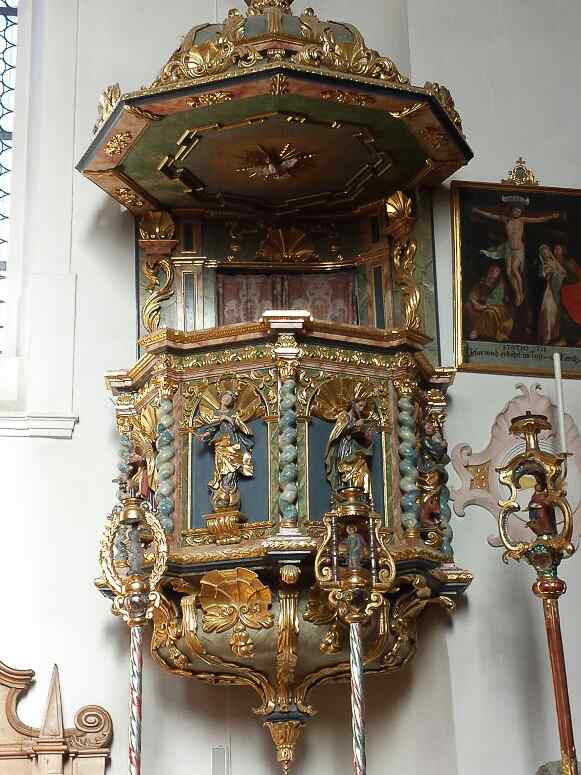 Pulpit at Peter und Paul Kirche, Mittenwald