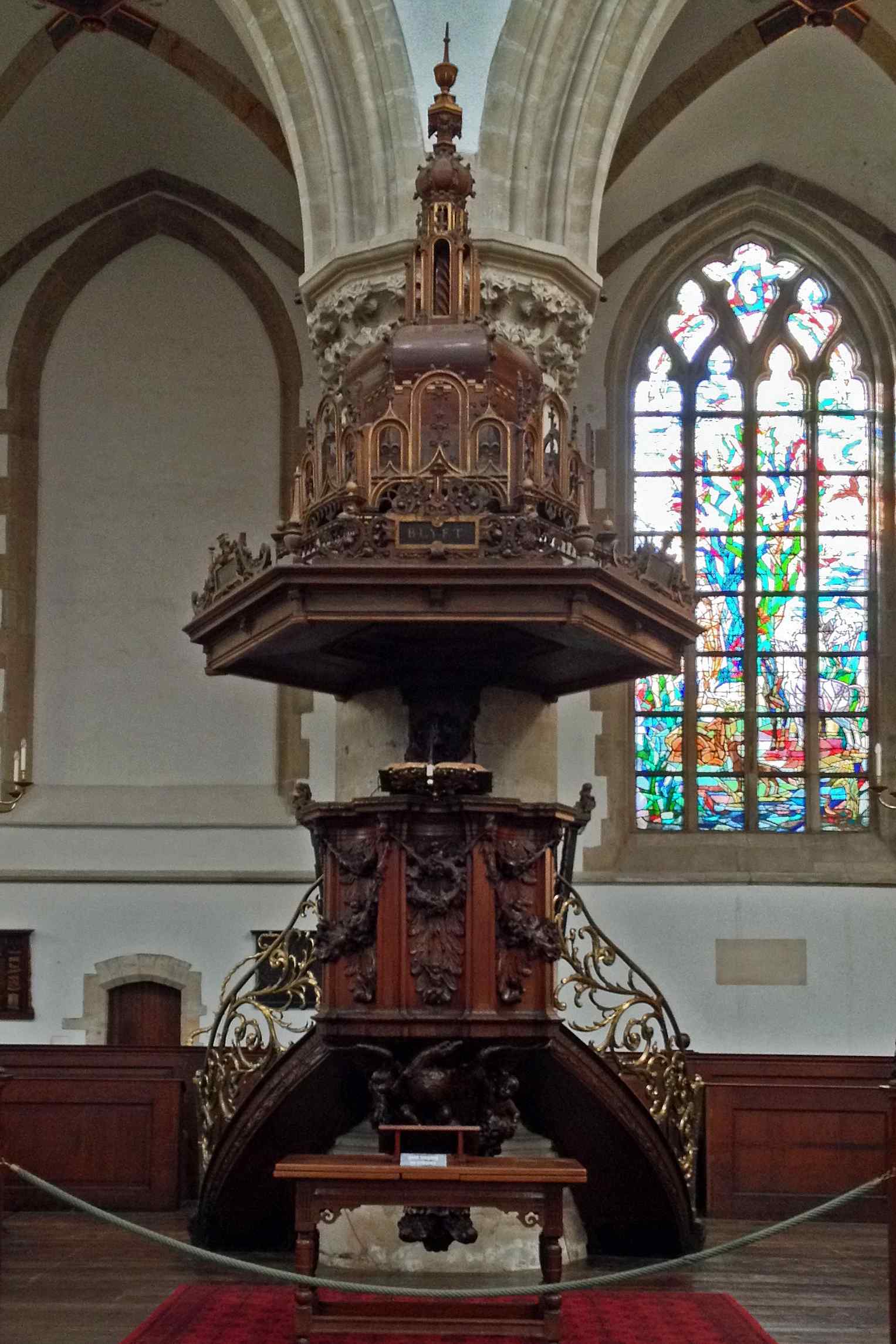 Pulpit at Grote of St Bavokerk, Haarlem