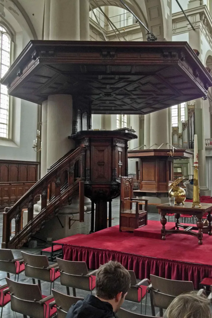 Preekstoel in Westerkerk, Amsterdam