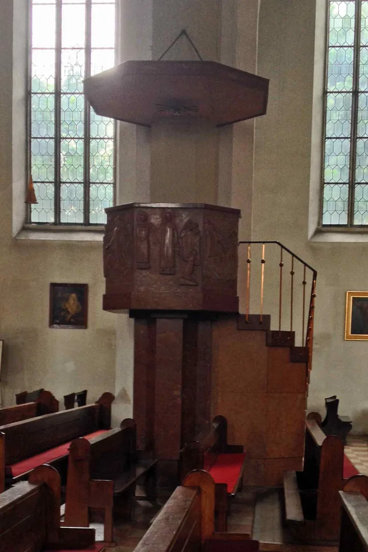 Preekstoel in Kirche St Andra¤, Salzburg