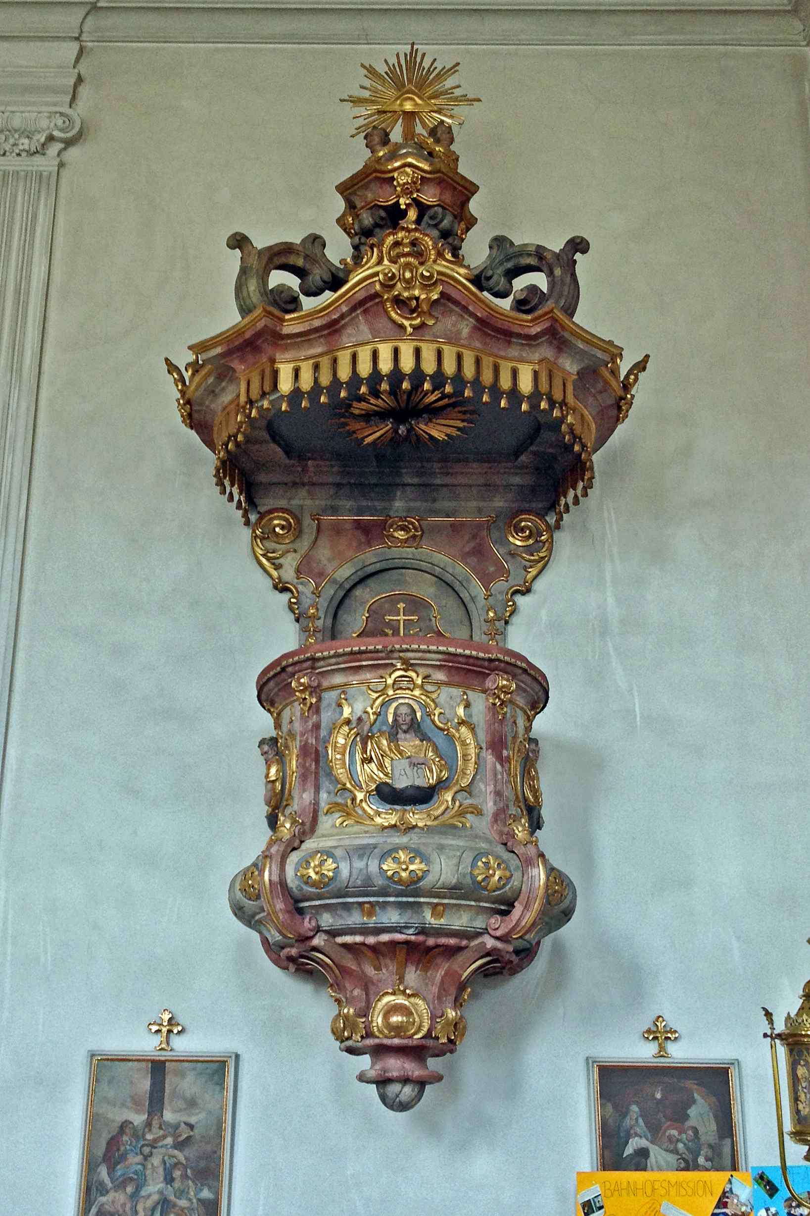 Pulpit at Pfarrkirche St Johannes Baptist, Peissenberg