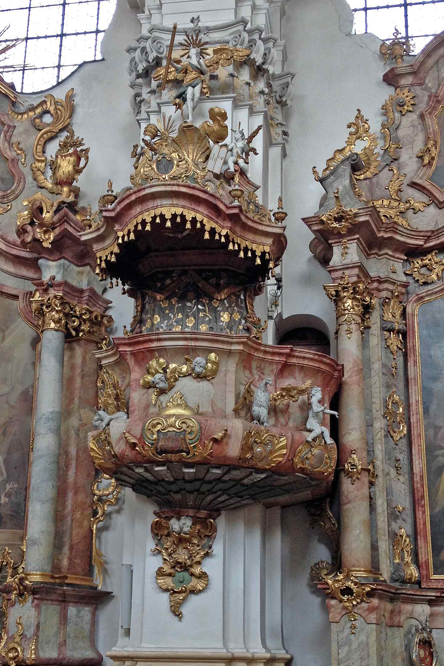 Pulpit at Heiliggeistspital-Kirche St Anna, Schongau