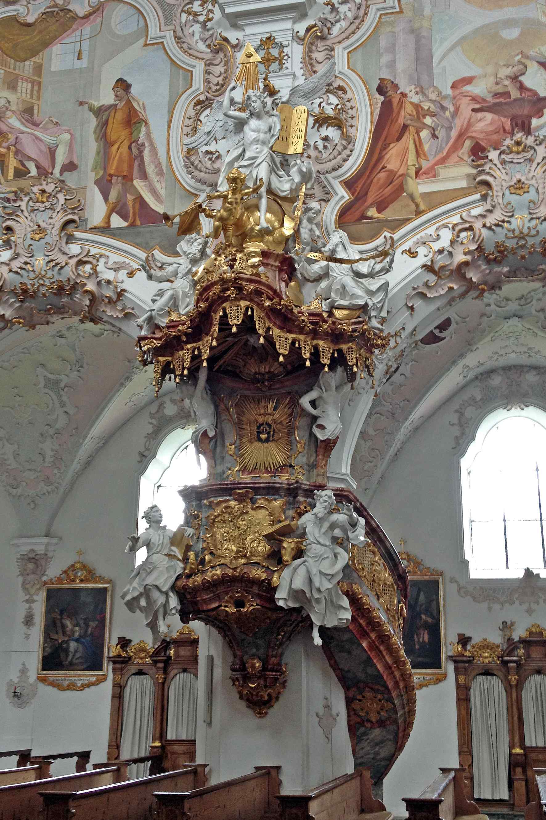 Pulpit at Pfarrkirche MariÃ¤ Geburt, Rottenbuch