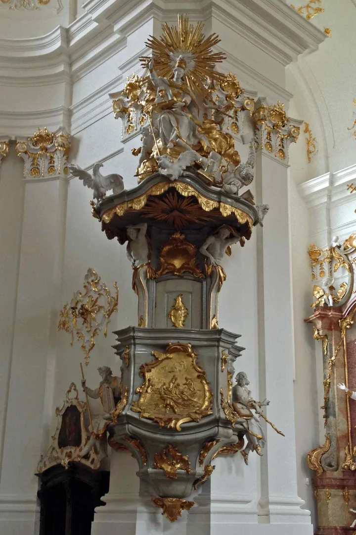 Preekstoel in Klosterkirche, Schäftlarn