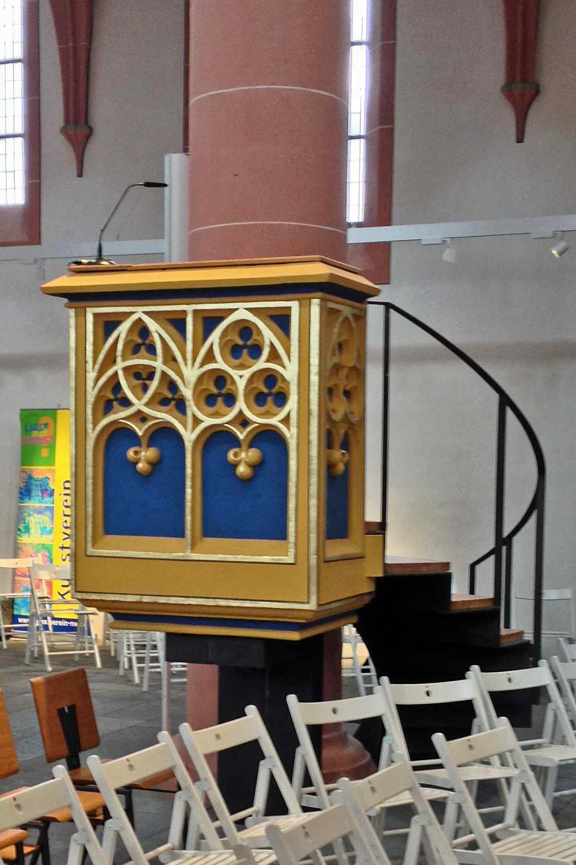 Preekstoel in Stiftskirche (schip-gedeelte), Neustadt an der Weinstrasse