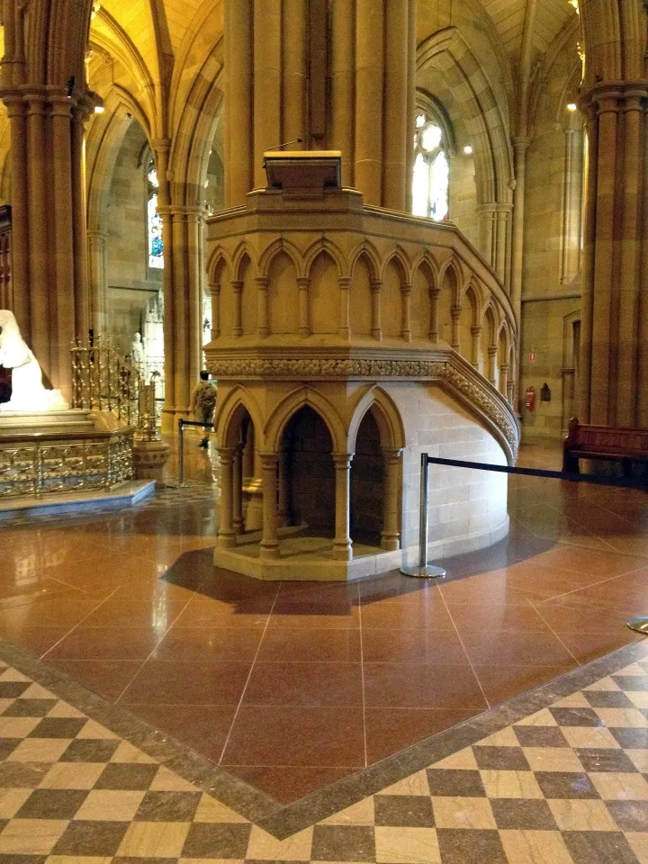 Preekstoel in St Marys Cathedral, Sydney