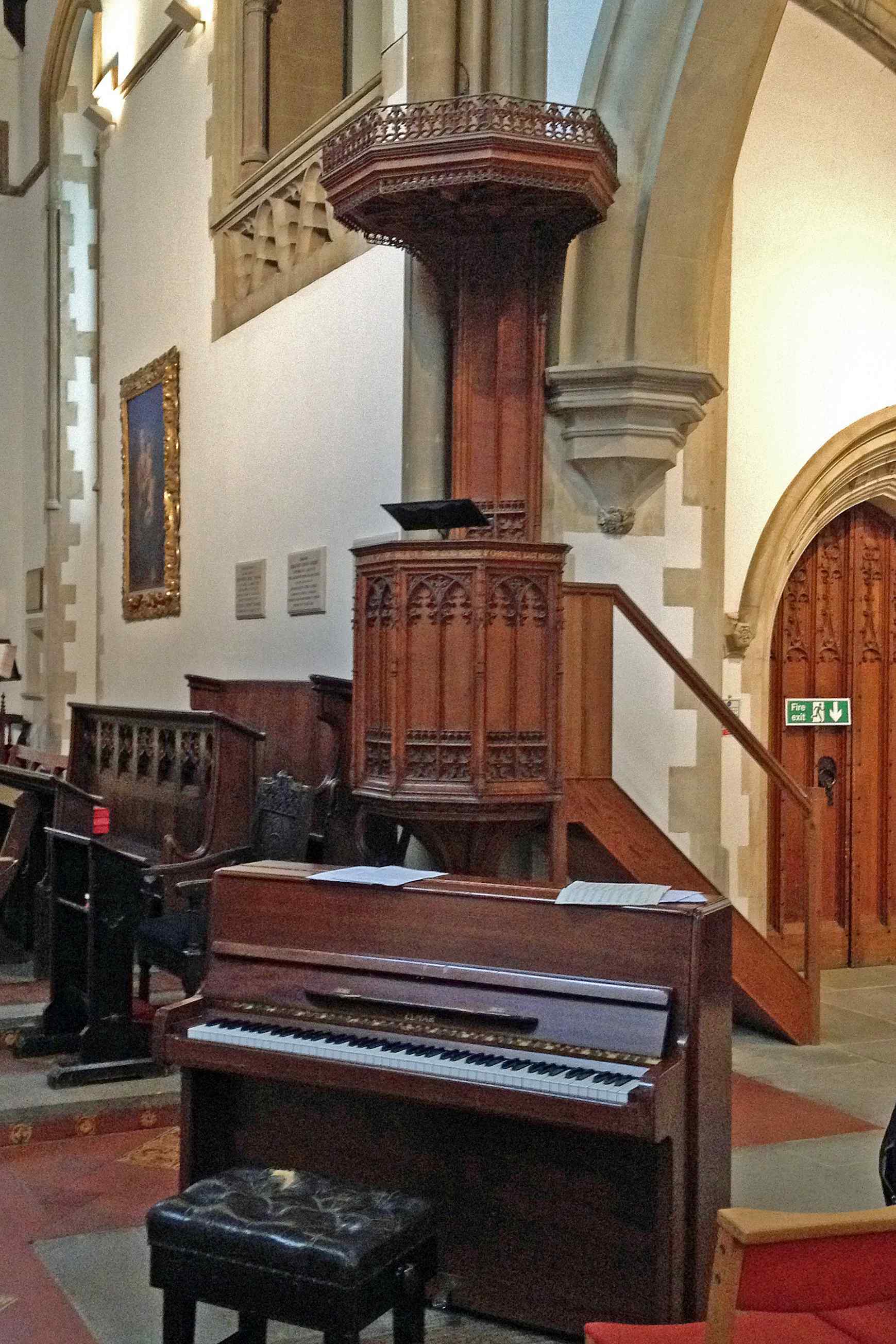 Preekstoel in St Peters College Chapel, Oxford