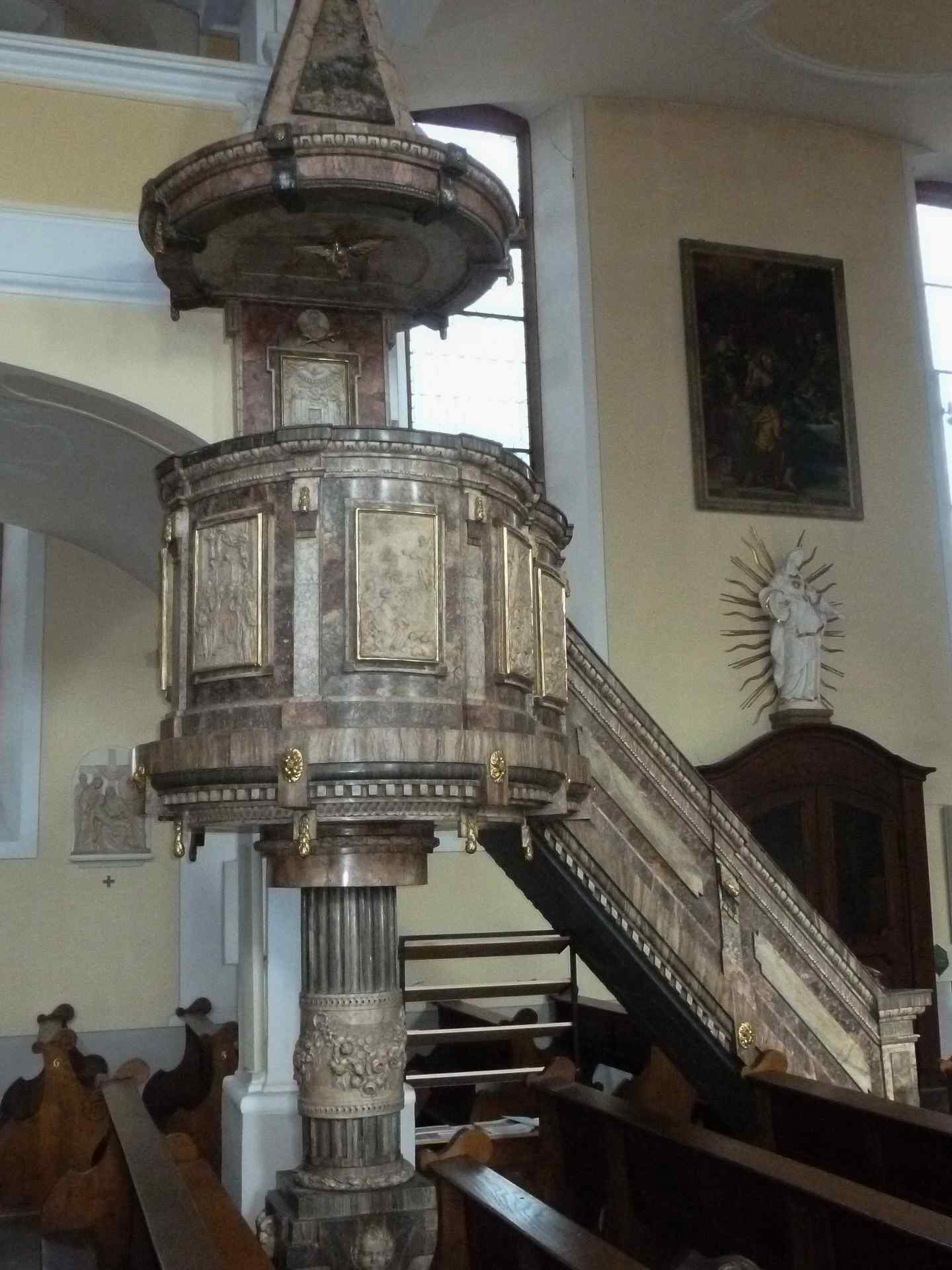 Preekstoel in Heilig-Kreuz-Kirche, Offenburg