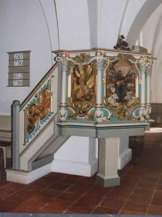Preekstoel in Norlen Kirke, Lemvig