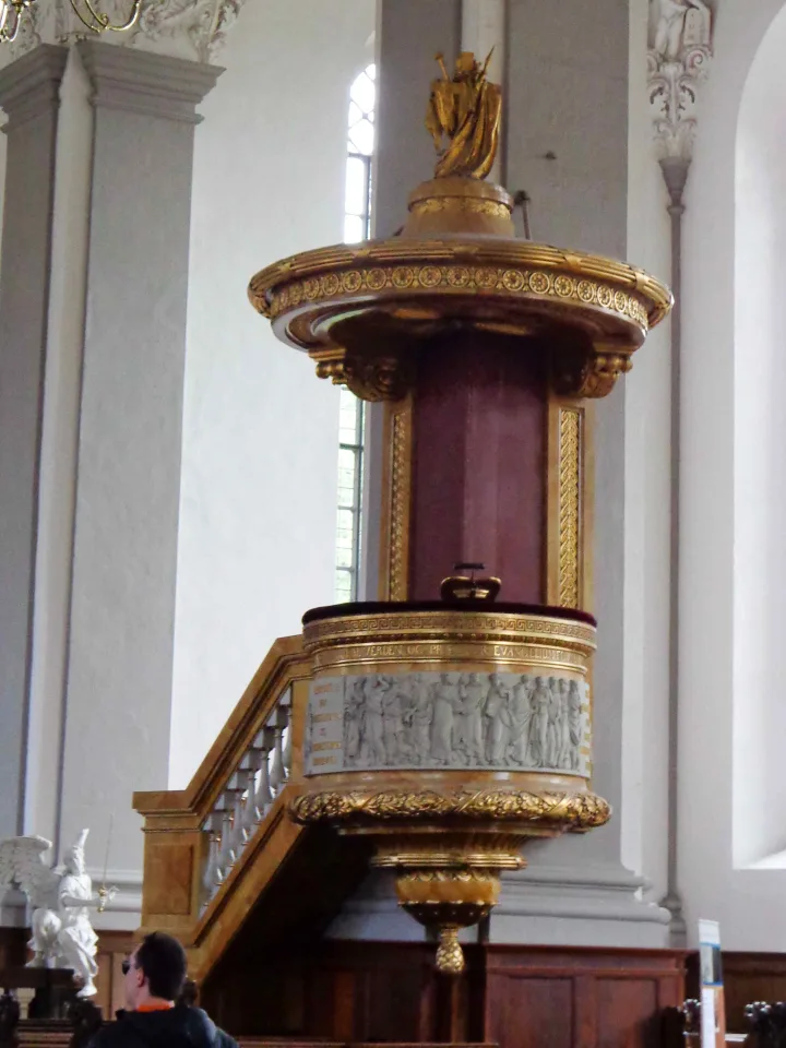 Preekstoel in Vor Frelsers Kirke, Kopenhagen