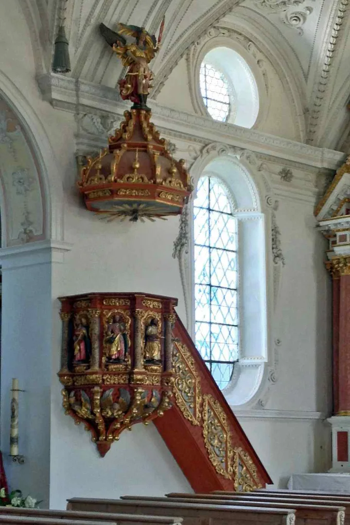 Pulpit at Wallfahrtskirche Ilgen Maria Heimsuchung, Steingaden