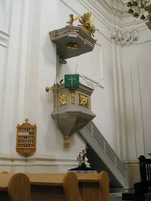 Pulpit at Kosciol sw Marcina, Krakow