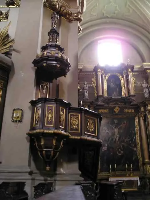Pulpit at Sw. Bernardyna, Krakow