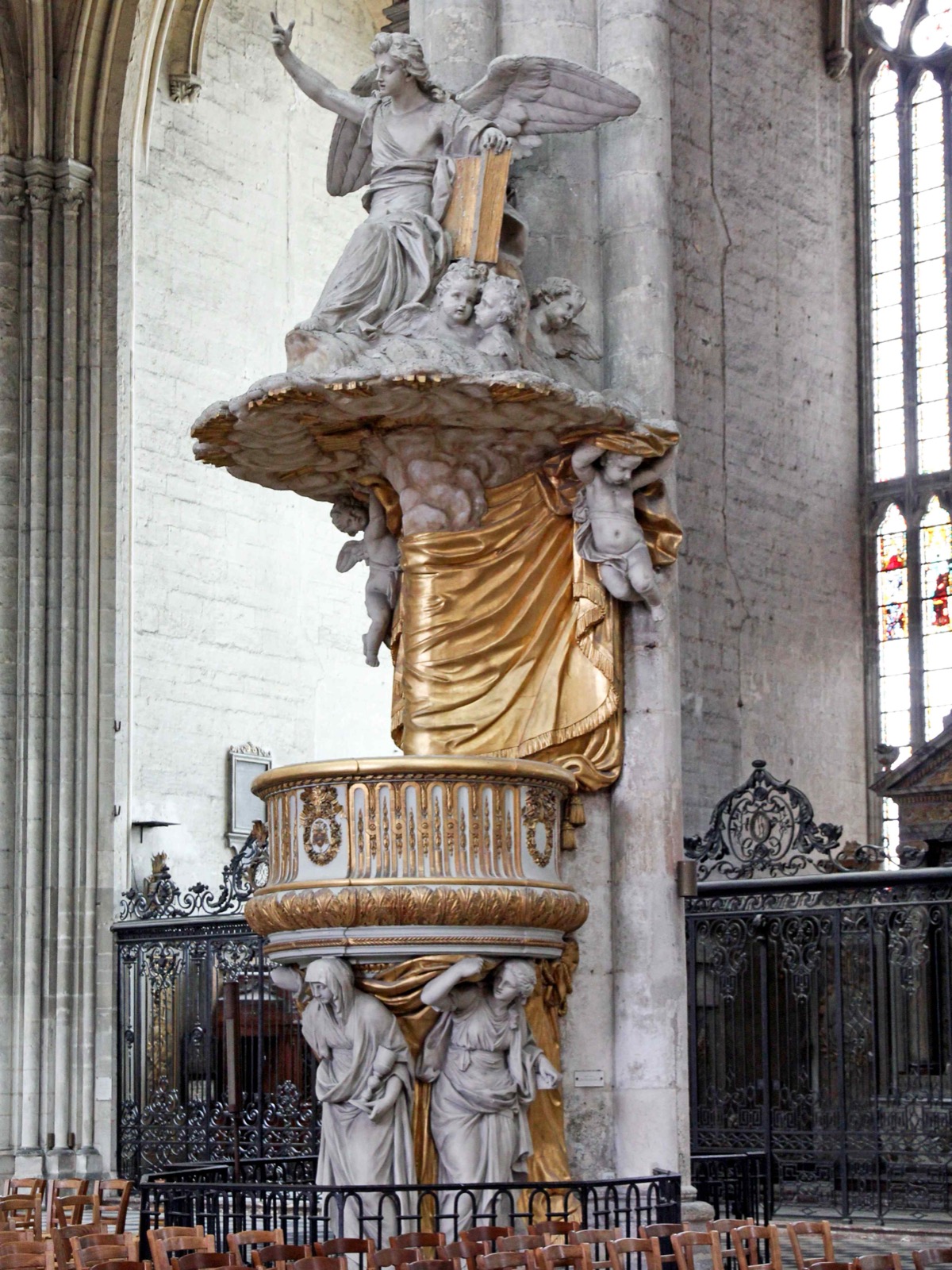 Preekstoel in Notre Dame d-Amiens, Amiens