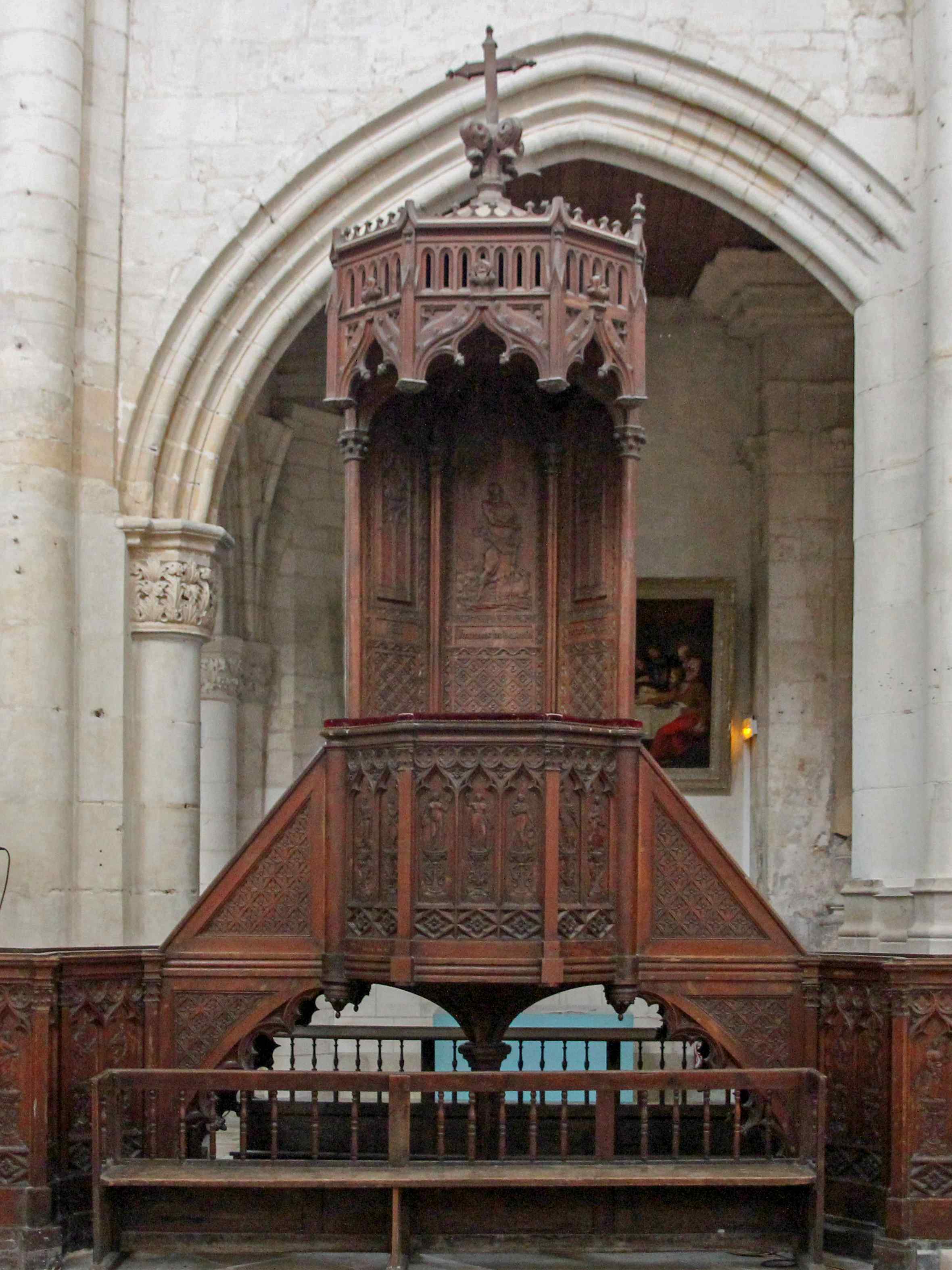 Pulpit at St Jean, Troyes