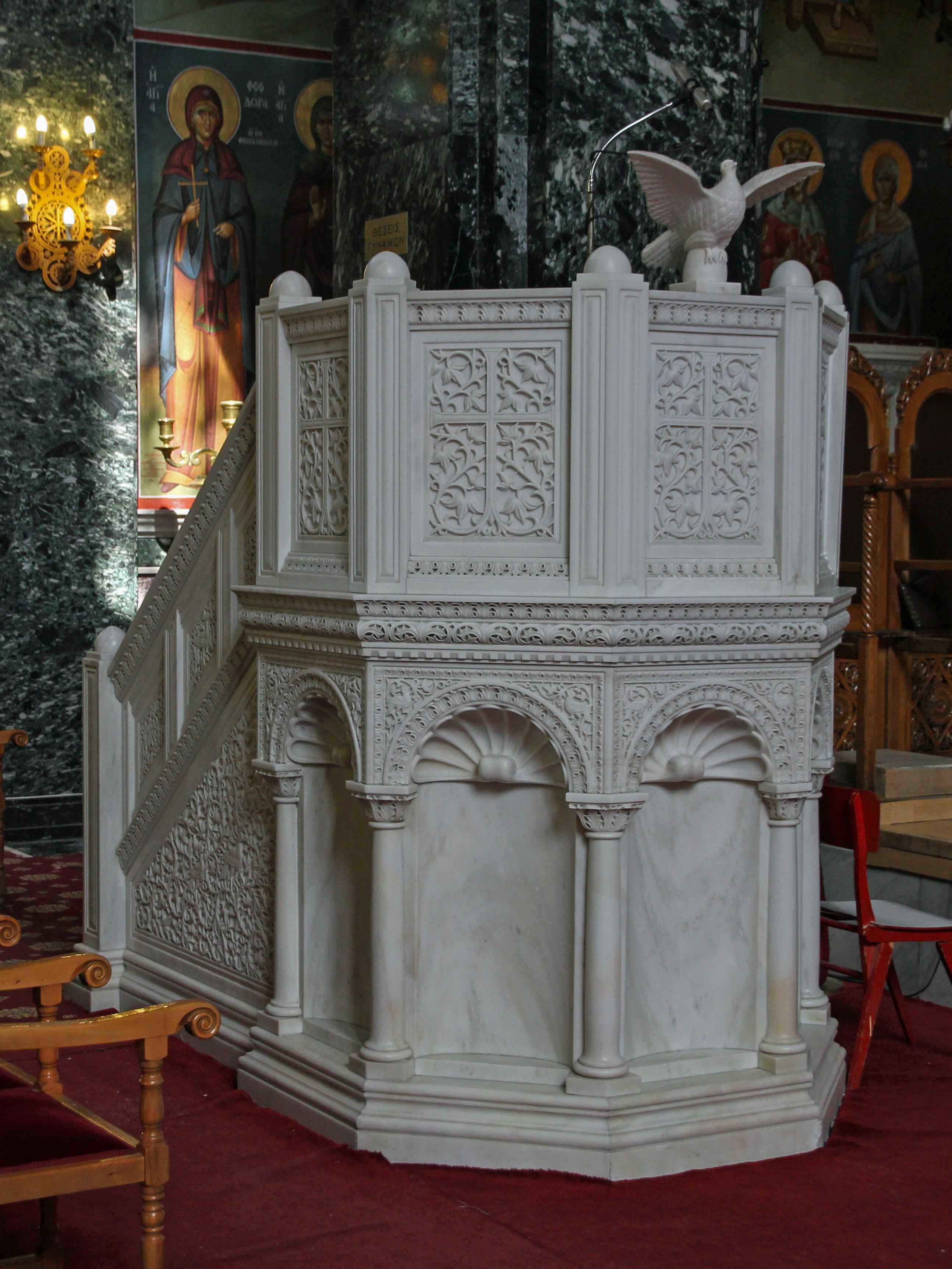 Preekstoel in Saint Demetrios, Thessaloniki